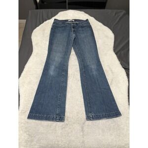 Gap Long And Lean Womens Blue Denim Flare Jeans Size 6 Long Pants
